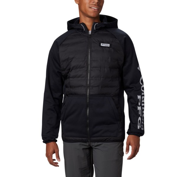 Mikiny S Kapucňou Columbia PFG Terminal Hybrid Insulated Panske Čierne | SK-SVT-287934