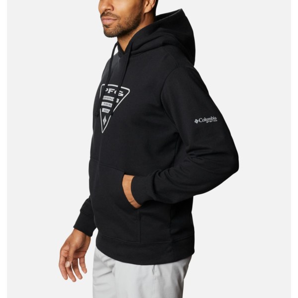 Mikiny S Kapucňou Columbia PFG Triangle Panske Čierne Siva | SK-KUD-690238