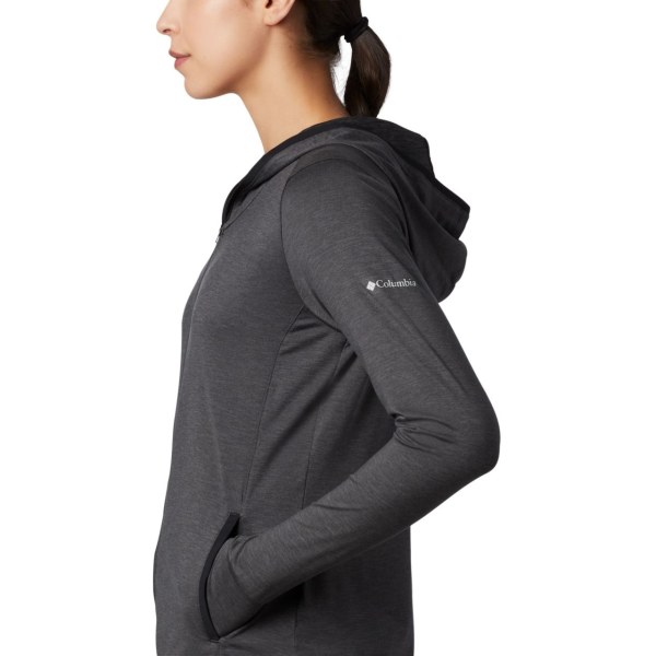 Mikiny S Kapucňou Columbia Place To Place II Full Zip Damske Čierne | SK-LOB-049186