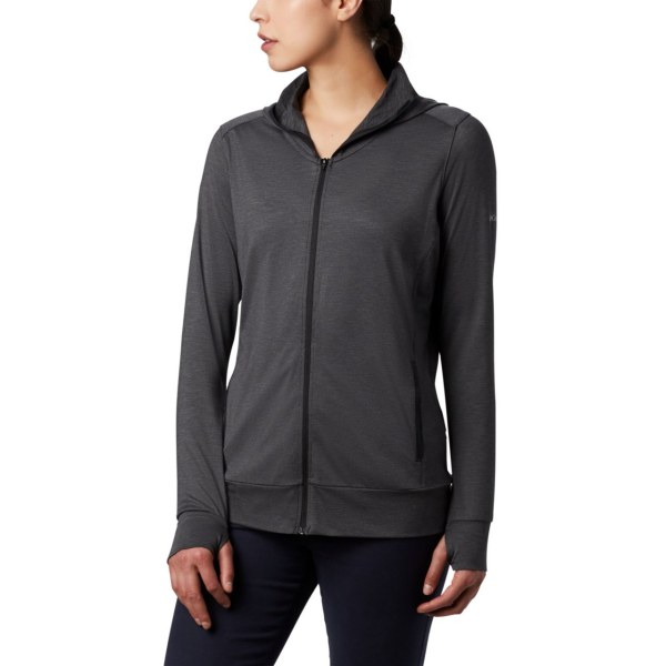 Mikiny S Kapucňou Columbia Place To Place II Full Zip Damske Čierne | SK-LOB-049186