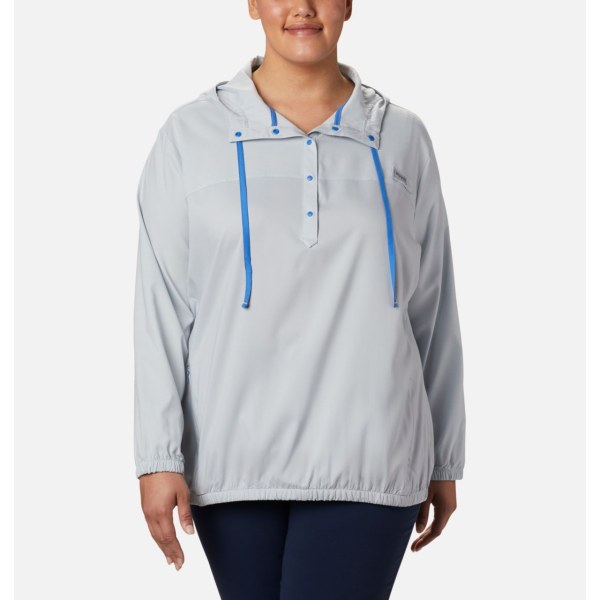 Mikiny S Kapucňou Columbia Tamiami Plus Size Damske Siva Modre | SK-BKH-863251