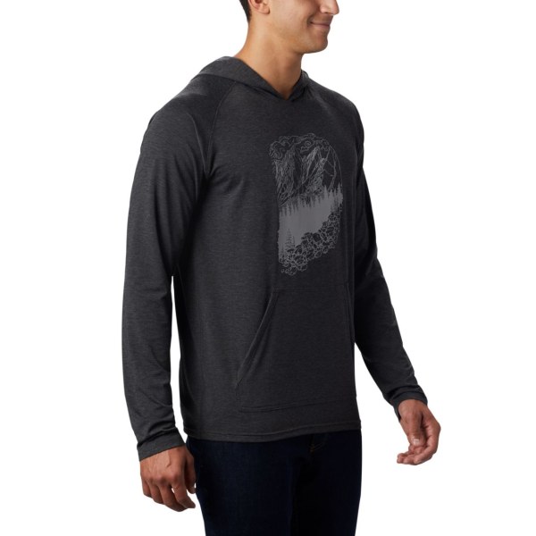 Mikiny S Kapucňou Columbia Trailove Shaker III Long Sleeve Panske Tmavo Siva | SK-NAU-421589