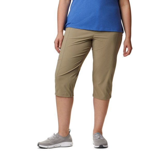 Nohavice Columbia Just Right II Capri Pant Plus Sizes Damske Hnede | SK-YAX-520167