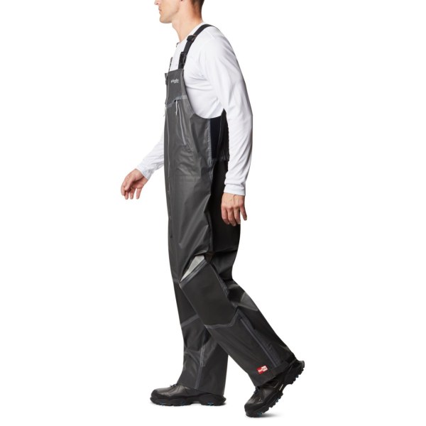 Nohavice Columbia PFG Force XII OutDry Extreme Bib Panske Tmavo Siva | SK-MQG-597234