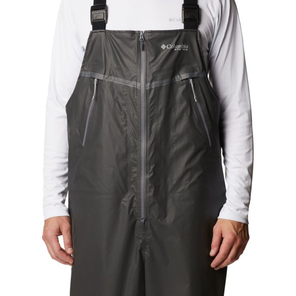 Nohavice Columbia PFG Force XII OutDry Extreme Bib Panske Tmavo Siva | SK-MQG-597234