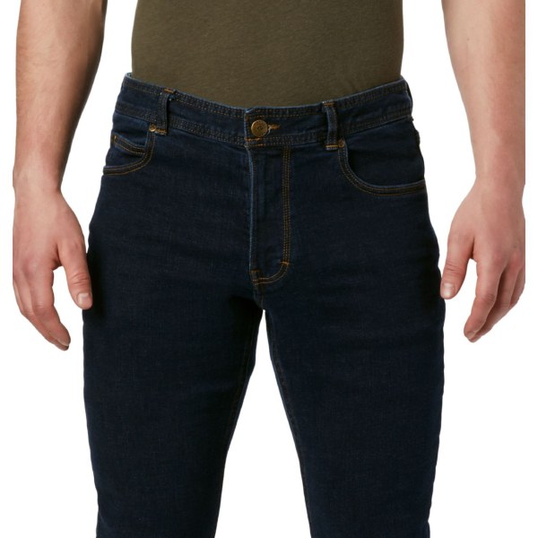 Nohavice Columbia Pilot Peak Denim- Slim Panske Čierne | SK-FCS-568031
