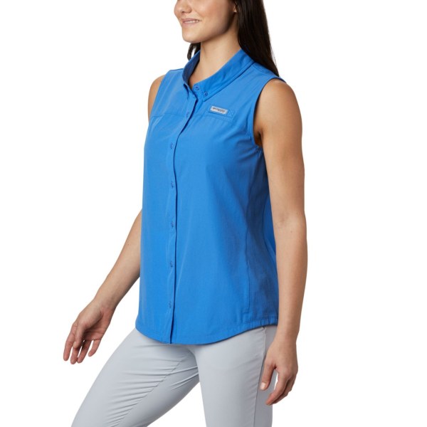PFG Fishing Columbia Coral Point Bez Rukavov Woven Damske Modre | SK-ZSA-852407
