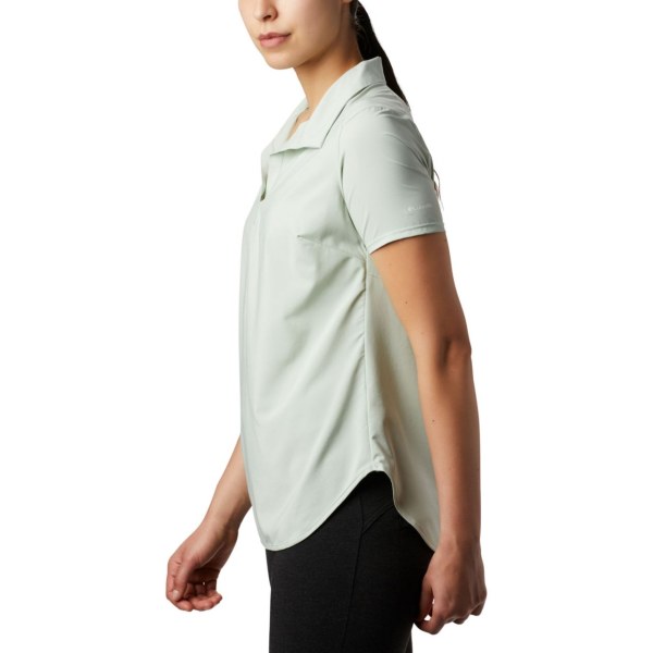 Polokosele Columbia Place To Place Kratke Sleeve Sun Damske Zelene | SK-HLI-814963