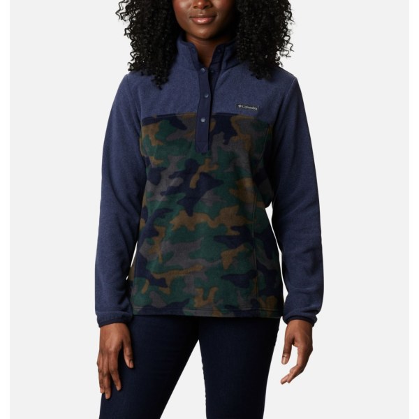 Pulovre Columbia Benton Springs Printed Half Snap Fleece Damske Námornícka Modrá Maskacove | SK-MVO-970246