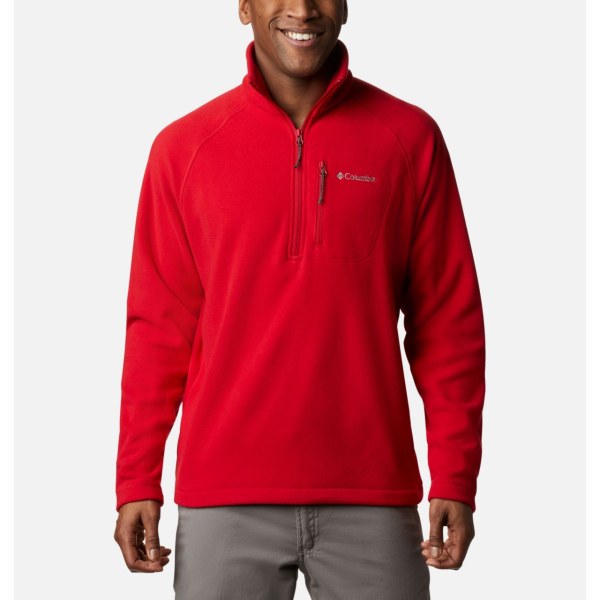 Pulovre Columbia Fast Trek III Half Zip Fleece Panske Modre Červené | SK-QHS-483096