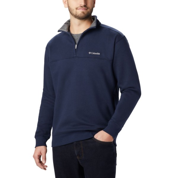 Pulovre Columbia Hart Mountain II Half Zip Vysoke Panske Tmavo Siva | SK-RQB-156237