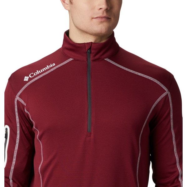Pulovre Columbia Omni-Wick Shotgun Quarter-Zip Panske Tmavo Červené | SK-WLY-237640