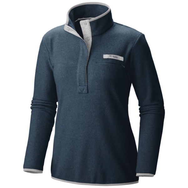 Pulovre Columbia PFG Harborside Fleece Damske Námornícka Modrá Biele | SK-VDJ-093816