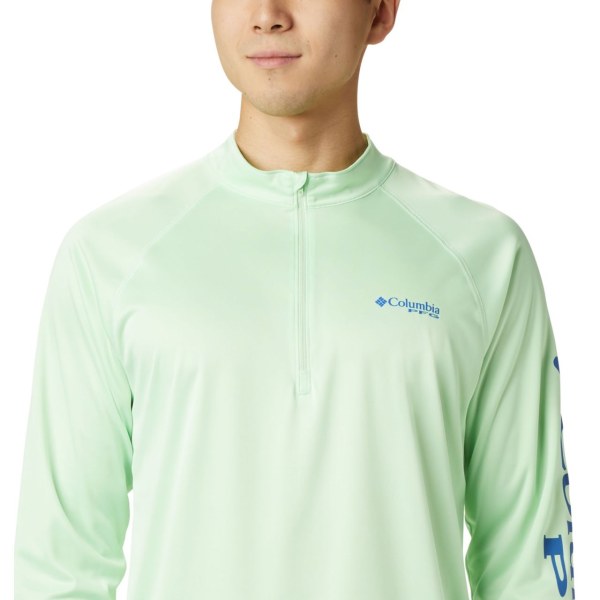 Pulovre Columbia PFG Terminal Tackle 1/4 Zip Panske Zelene | SK-IZJ-567092
