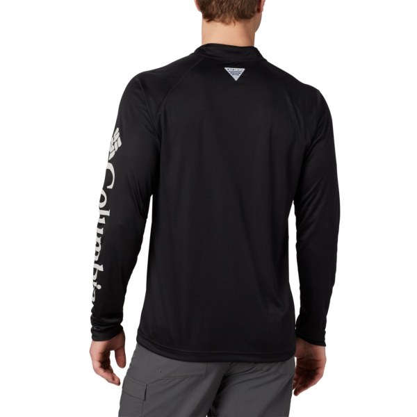 Pulovre Columbia PFG Terminal Tackle 1/4 Zip Big Panske Čierne Siva | SK-UDG-702851