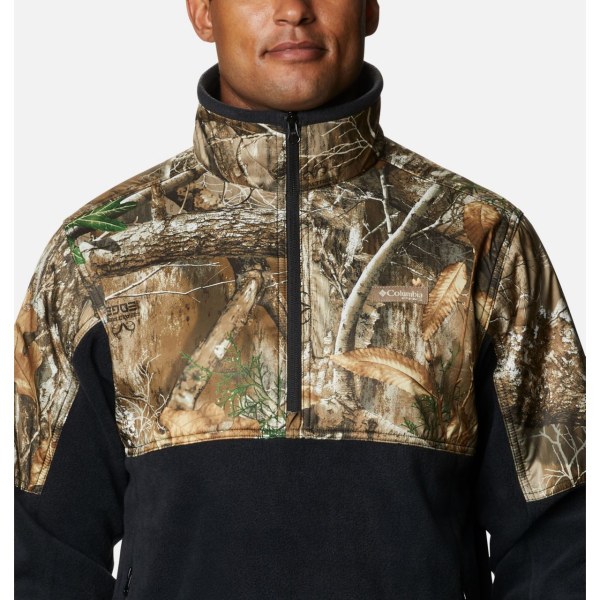Pulovre Columbia PHG Fleece Overlay 1/4 Zip Panske Čierne | SK-ISY-587614