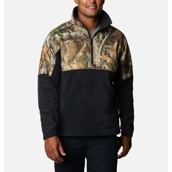 Pulovre Columbia PHG Fleece Overlay 1/4 Zip Panske Čierne | SK-ISY-587614