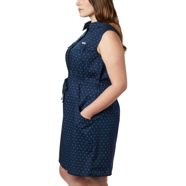 Saty Columbia PFG Bonehead Stretch Bez Rukavov Plus Size Damske Námornícka Modrá | SK-MDV-309542