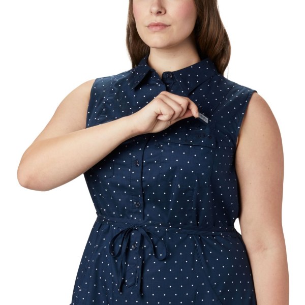 Saty Columbia PFG Bonehead Stretch Bez Rukavov Plus Size Damske Námornícka Modrá | SK-MDV-309542