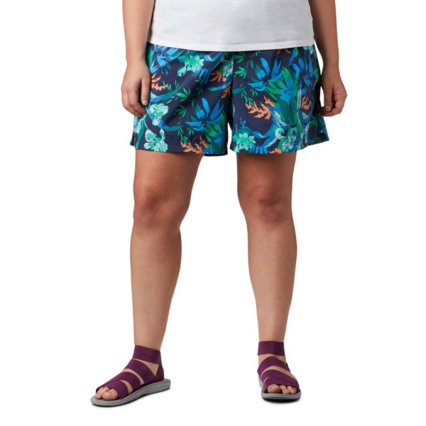 Sortky Columbia Sandy River II Printed Plus Size Damske Námornícka Modrá | SK-FWX-498375
