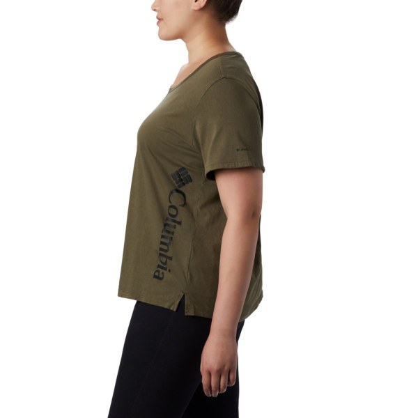 Tricko Columbia CSC Pigment Plus Size Damske Olivovo Zelená | SK-HXB-278046