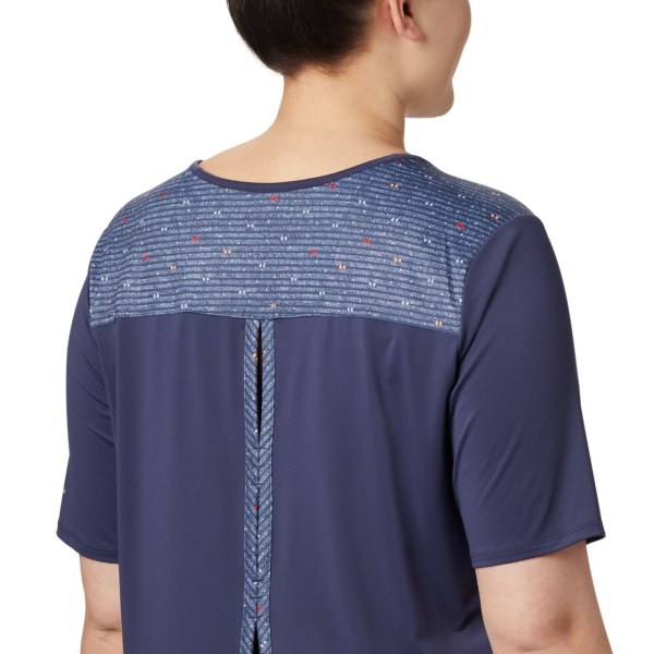 Tricko Columbia Chill River Kratke Sleeve Plus Size Damske Námornícka Modrá | SK-HUI-495821