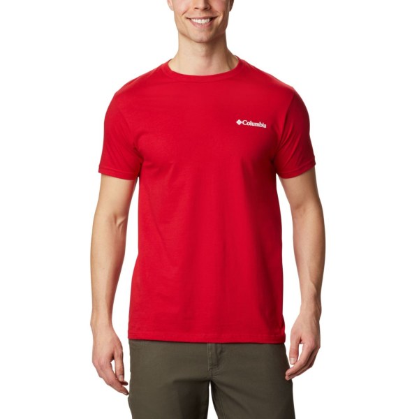 Tricko Columbia Cliffed Panske Modre Červené | SK-KDQ-213678
