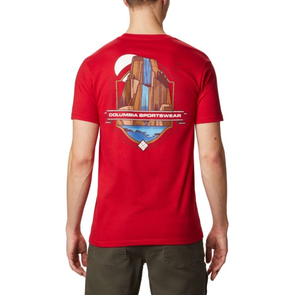 Tricko Columbia Cliffed Panske Modre Červené | SK-KDQ-213678