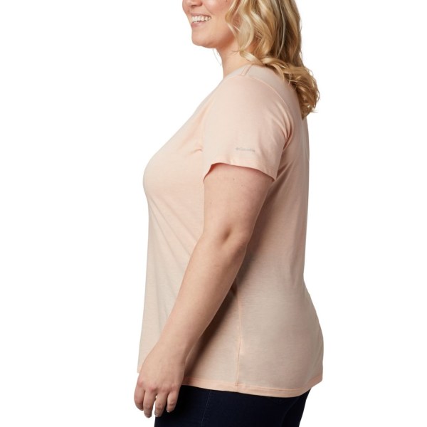 Tricko Columbia Hidden Lake Crew Plus Size Damske Ruzove | SK-STZ-659430