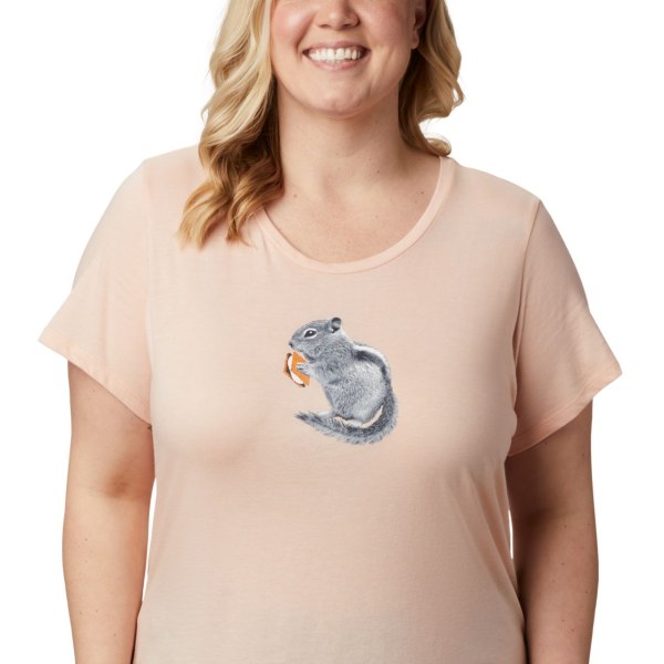 Tricko Columbia Hidden Lake Crew Plus Size Damske Ruzove | SK-STZ-659430