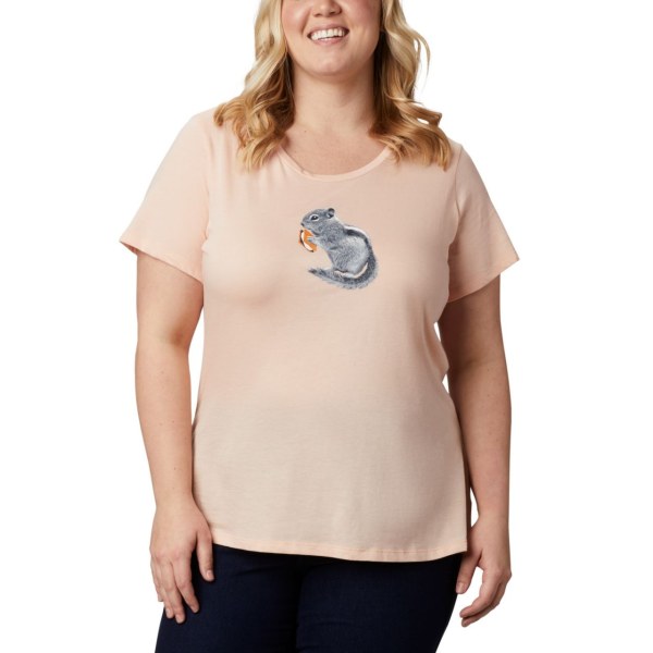 Tricko Columbia Hidden Lake Crew Plus Size Damske Ruzove | SK-STZ-659430