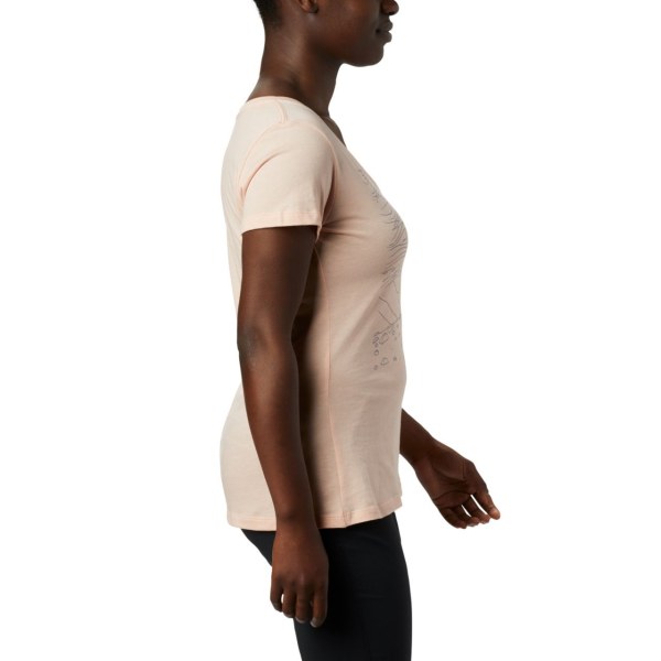 Tricko Columbia Hidden Lake V-Neck Damske Ruzove | SK-GZQ-527483