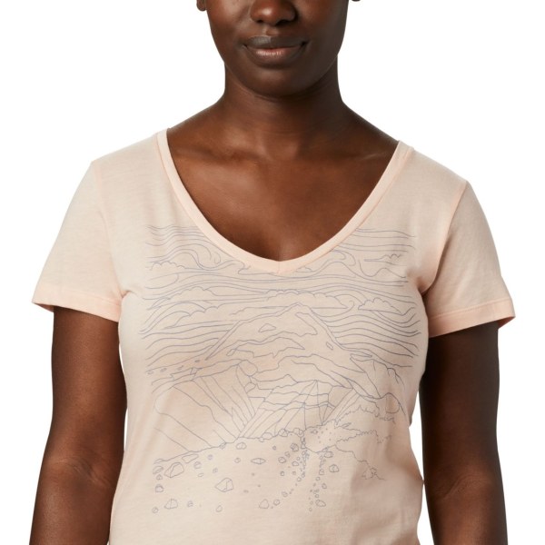 Tricko Columbia Hidden Lake V-Neck Damske Ruzove | SK-GZQ-527483