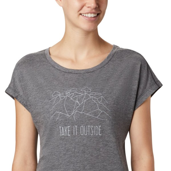 Tricko Columbia High Dune Kratke Sleeve Damske Čierne | SK-WUQ-541073