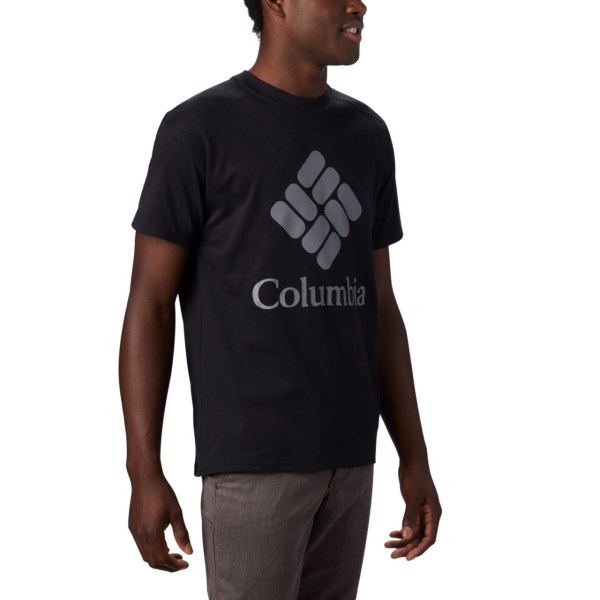 Tricko Columbia Lodge Logo Panske Čierne Siva | SK-LZV-314580