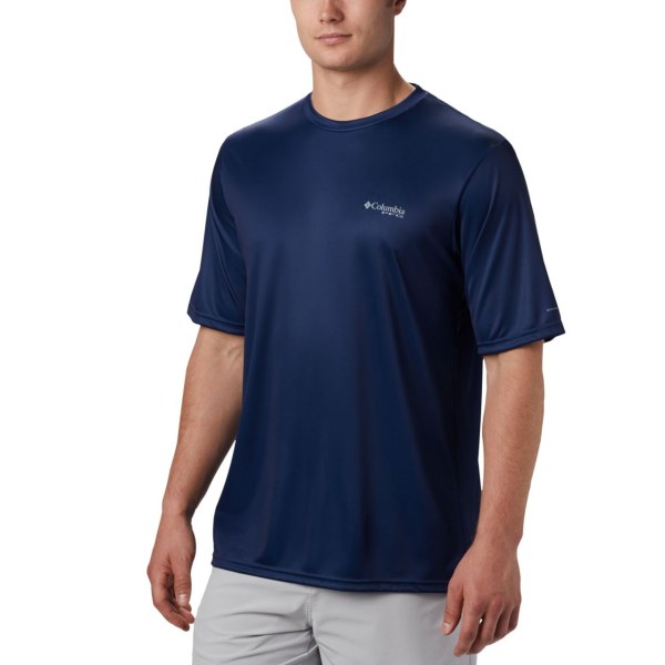 Tricko Columbia PFG Terminal Tackle Tribal Fish Kratke Sleeve Panske Tmavo Siva | SK-SQX-103479