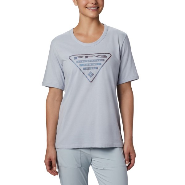 Tricko Columbia PFG Triangle Damske Siva Modre | SK-IND-386750