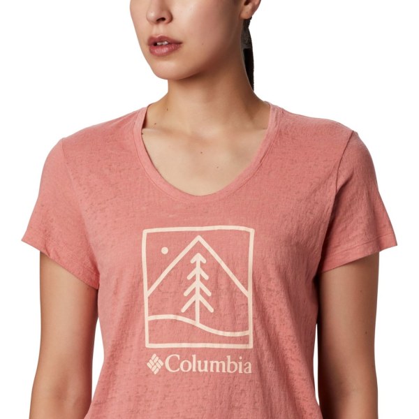 Tricko Columbia Rose Summit Kratke Sleeve Damske Tmavo Koralove | SK-OXZ-158306