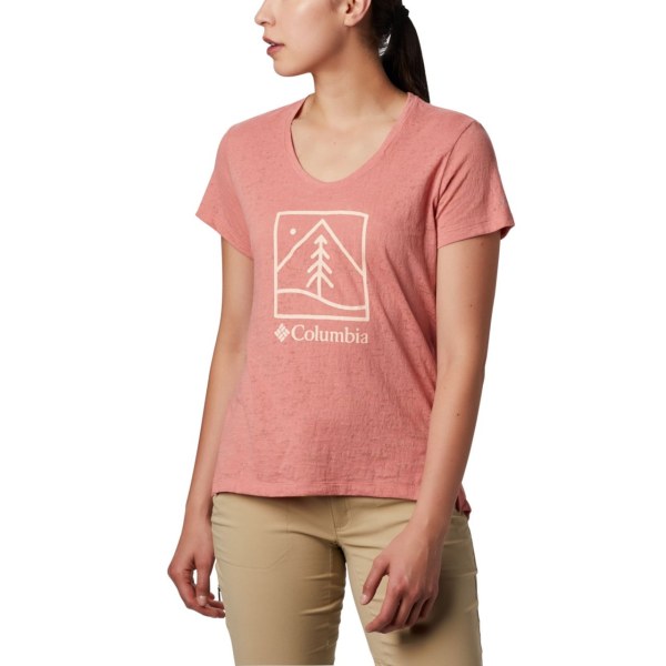 Tricko Columbia Rose Summit Kratke Sleeve Damske Tmavo Koralove | SK-OXZ-158306