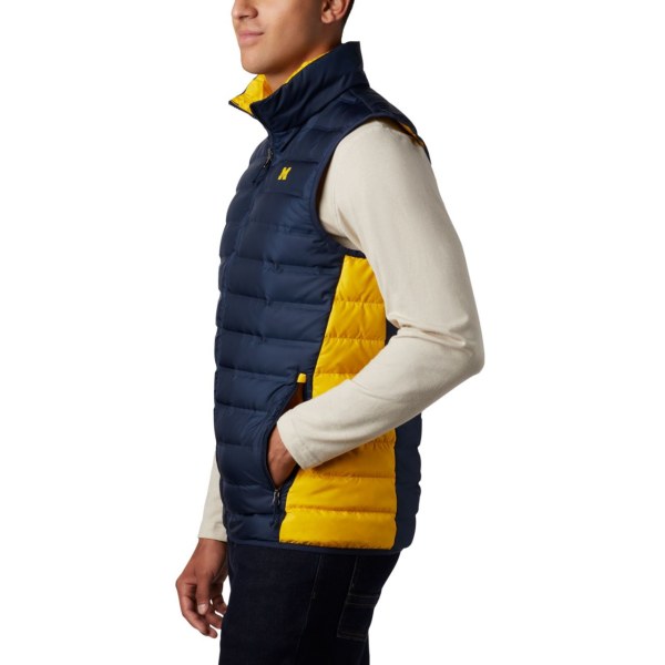 Vesty Columbia Collegiate Lake 22 Reversible - Michigan Panske Námornícka Modrá Žlté | SK-RXQ-298651