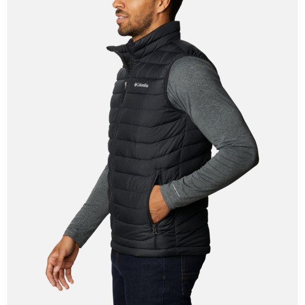 Vesty Columbia Powder Lite Panske Čierne | SK-YNQ-045917