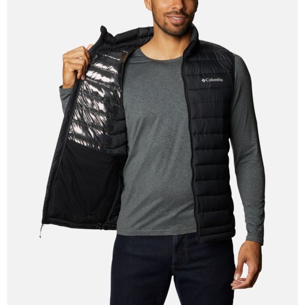Vesty Columbia Powder Lite Panske Čierne | SK-YNQ-045917